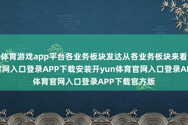 体育游戏app平台各业务板块发达从各业务板块来看-开yun体育官网入口登录APP下载安装开yun体育官网入口登录APP下载官方版