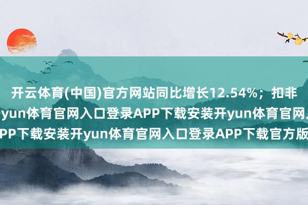 开云体育(中国)官方网站同比增长12.54%;扣非净利润187.37万元-开yun体育官网入口登录APP下载安装开yun体育官网入口登录APP下载官方版